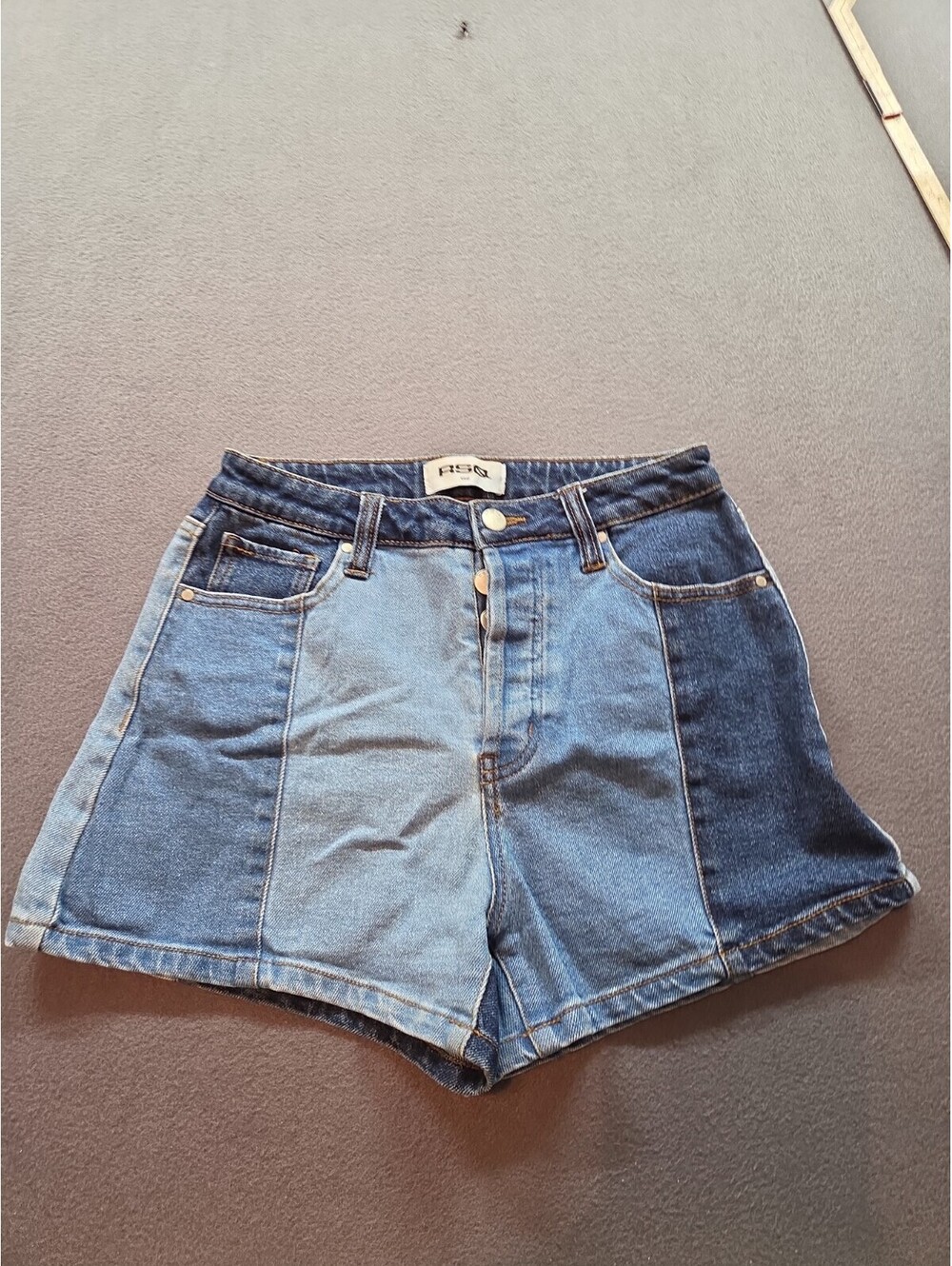 women's blue denim jean shorts by RSQ size S